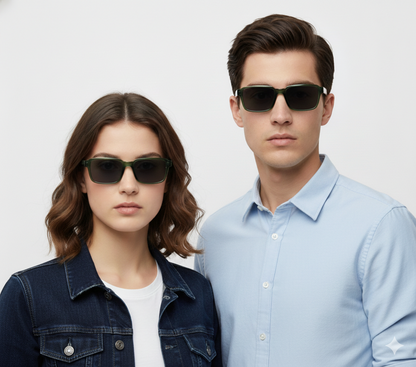 Spexone spexmark AL8804 series : Green transulent frame with dark grey lens