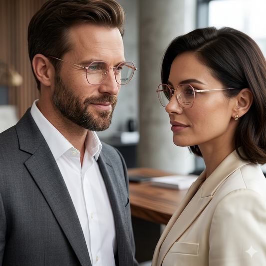 Spexone leo hexagon Rose gold premium eyewear for man and woman