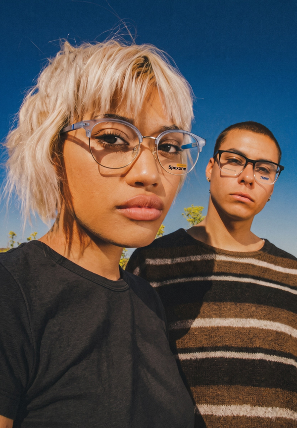Spexone iconic translucent blue : premium eyewear for  man & woman