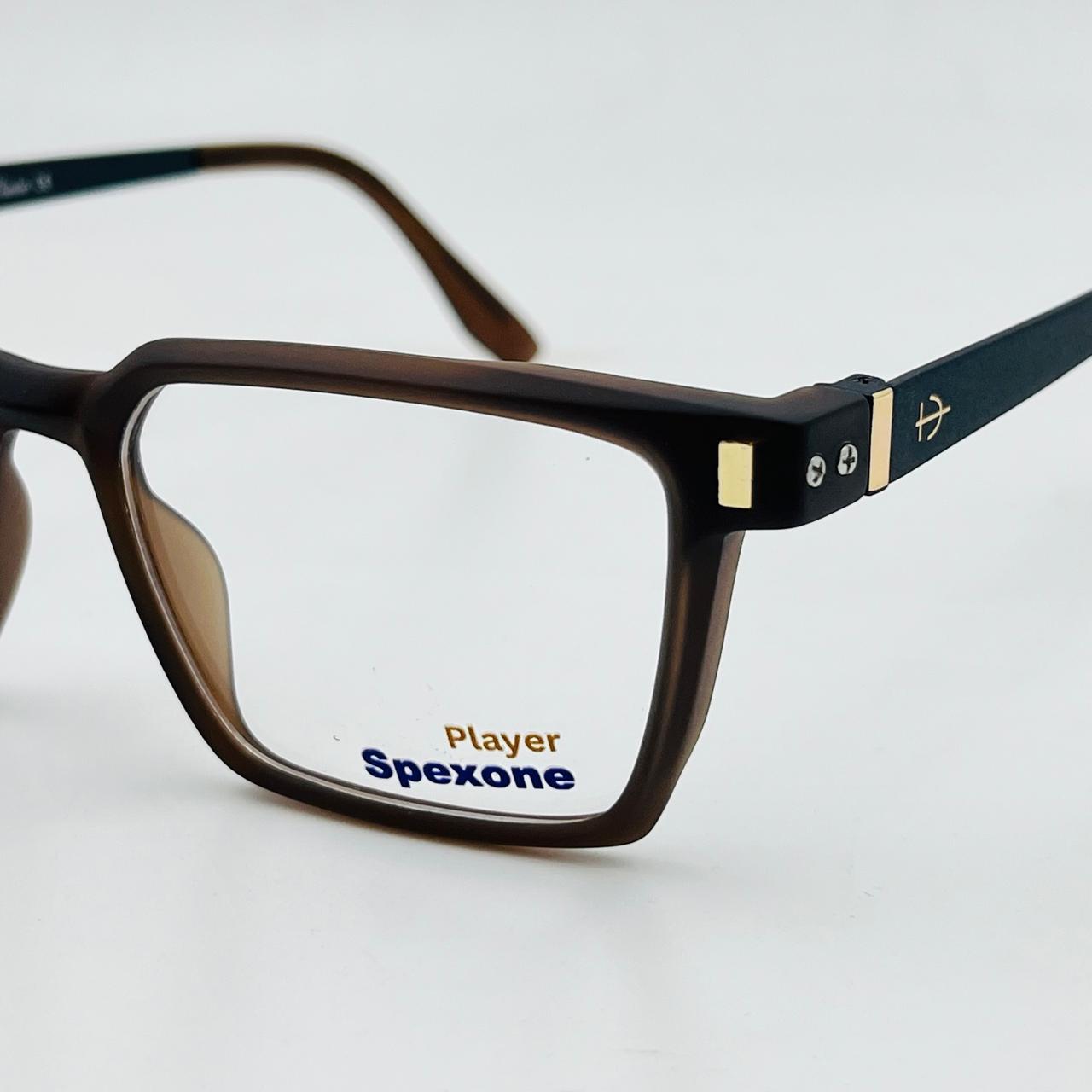 Spexone player 162002 Series: Dark Brown with Transparent Lens