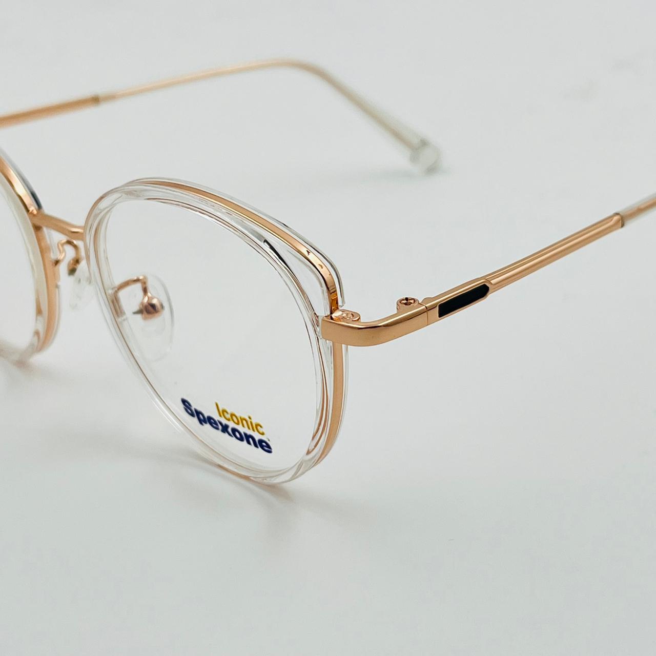 Spexone Iconic TR87343 Series premium: White transparent  with transparent lens (Copy)