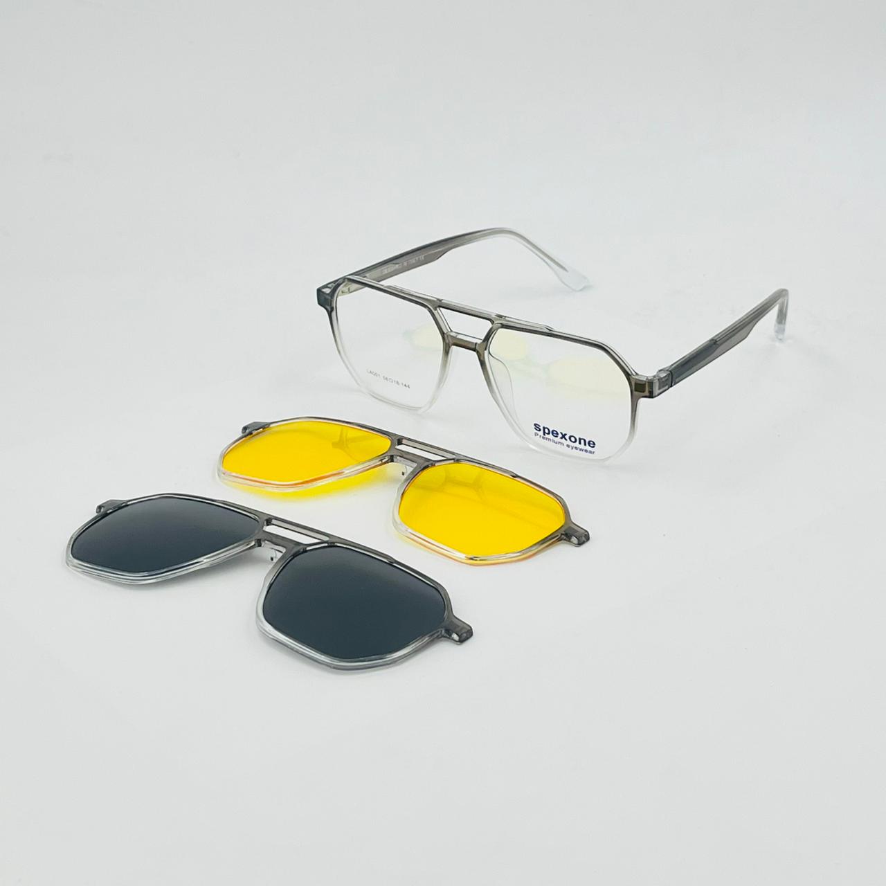 Spexone 3-in-1 Magnetic Clip-On Eyeglasses – Polarized UV Sunglasses