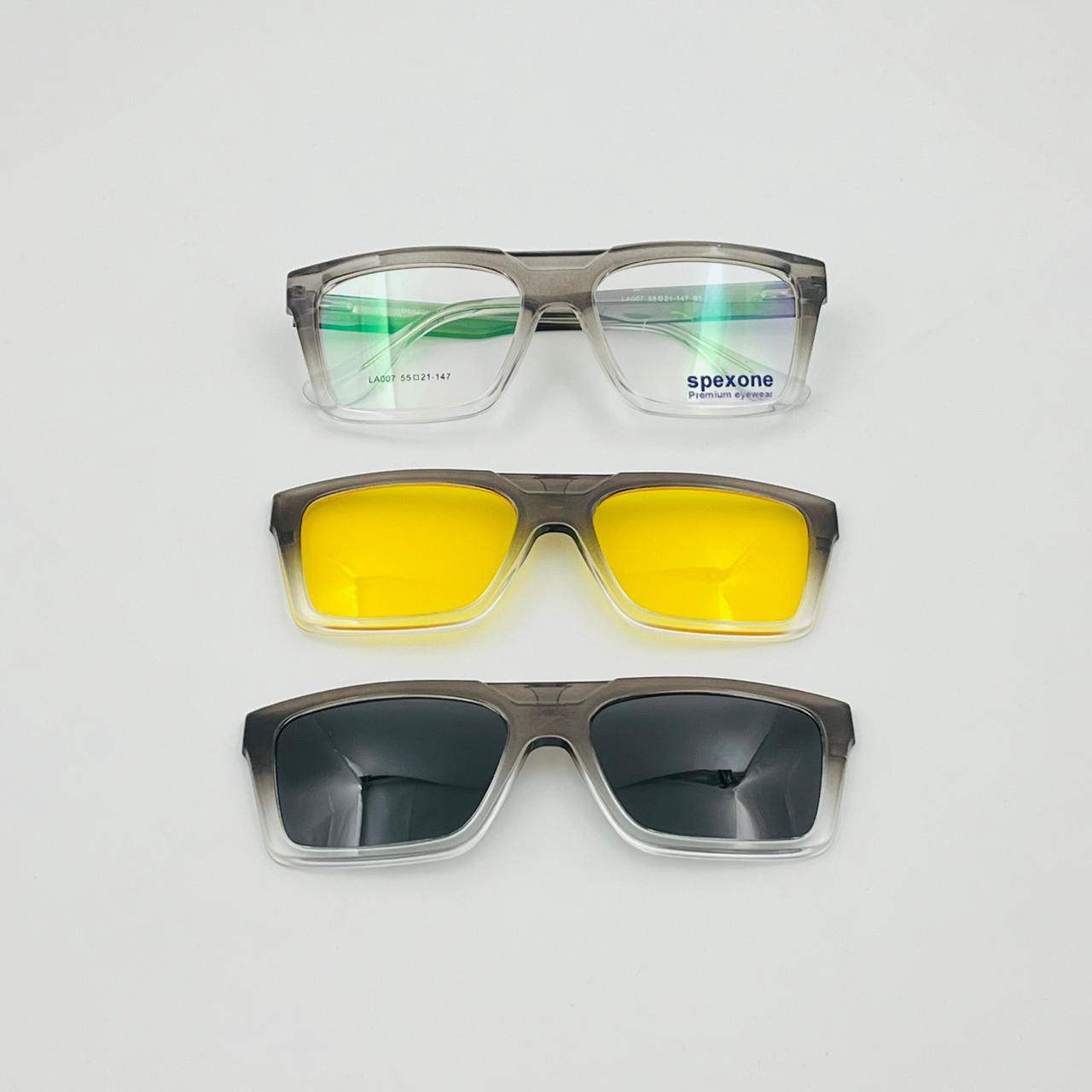 Spexone spexmark LA007 Premium 3-in-1 Magnetic Clip-on Eyeglasses