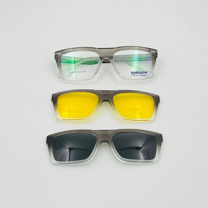 Spexone spexmark LA007 Premium 3-in-1 Magnetic Clip-on Eyeglasses