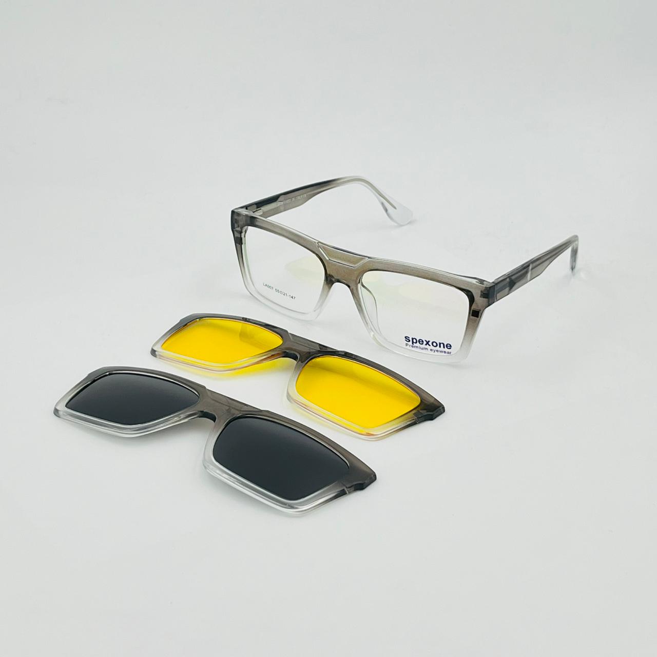 Spexone spexmark LA007 Premium 3-in-1 Magnetic Clip-on Eyeglasses