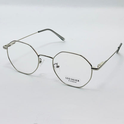 Spexone leo hexagon silver premium eyewear for man and woman