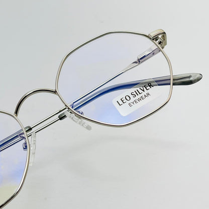 Spexone leo hexagon silver premium eyewear for man and woman