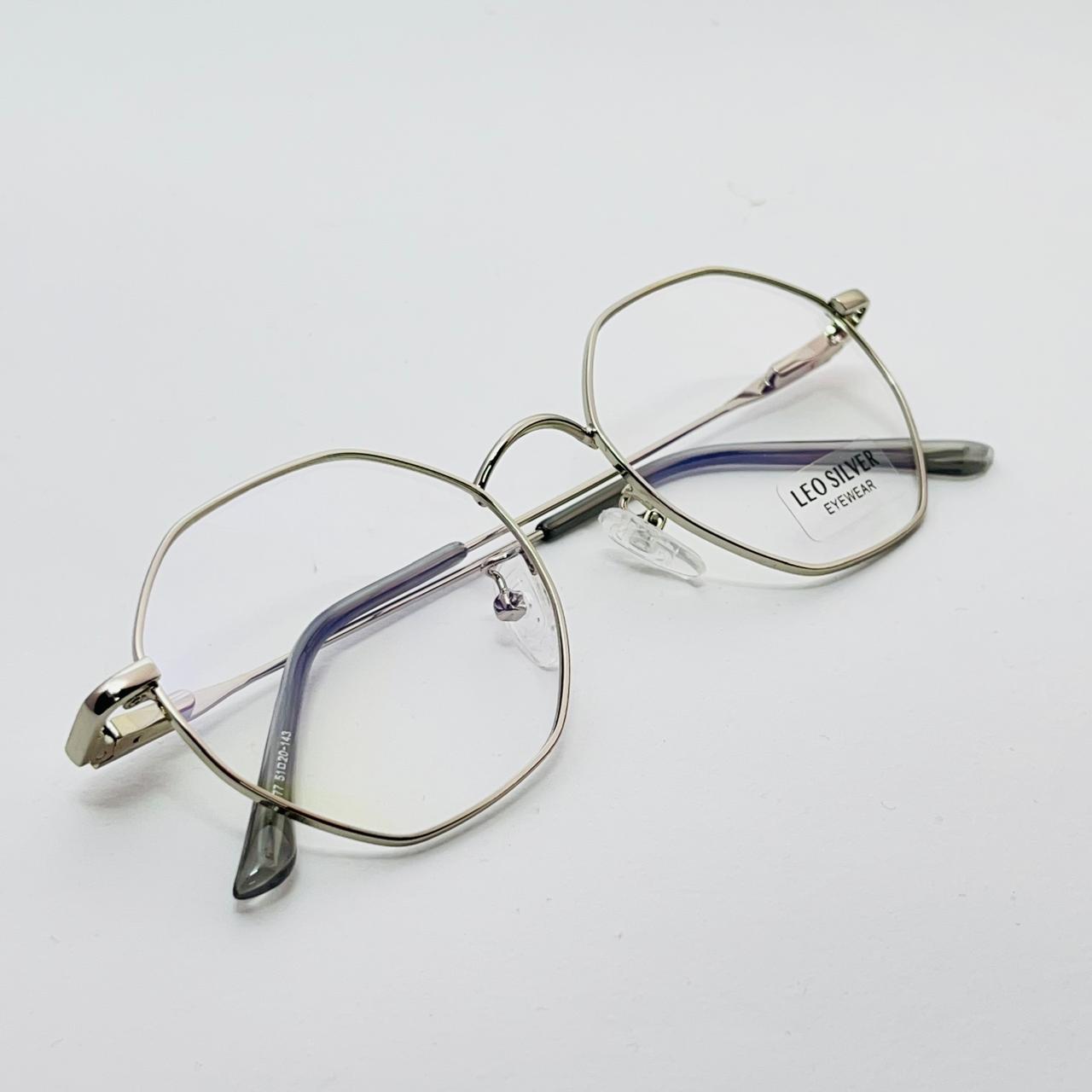 Spexone leo hexagon silver premium eyewear for man and woman