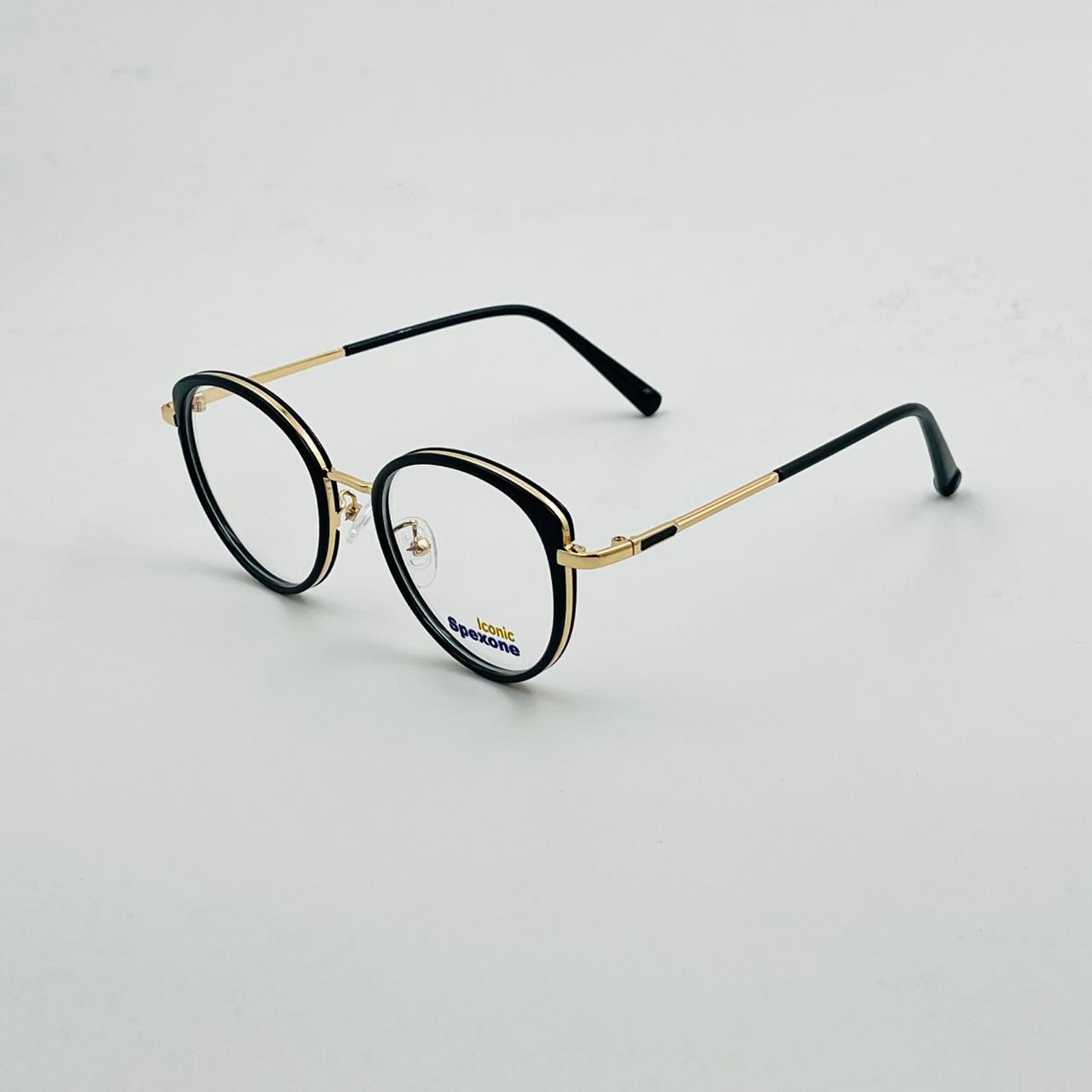 Spexone Iconic TR87343 Series premium: Glossy Black with transparent lens