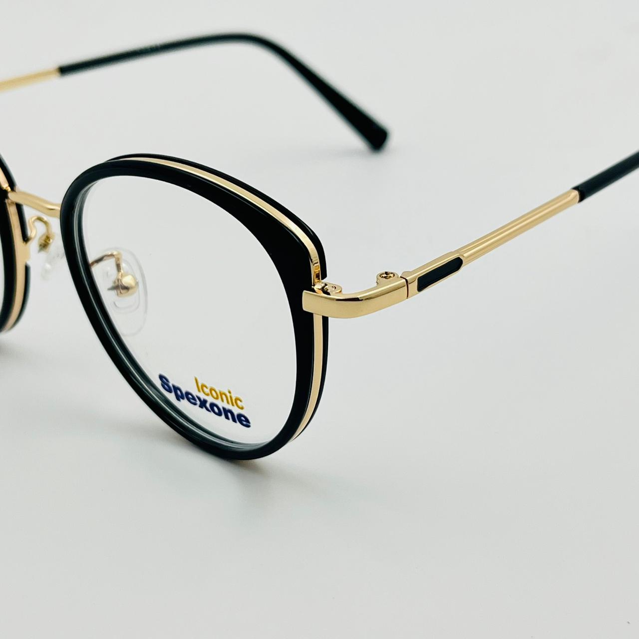 Spexone Iconic TR87343 Series premium: Glossy Black with transparent lens