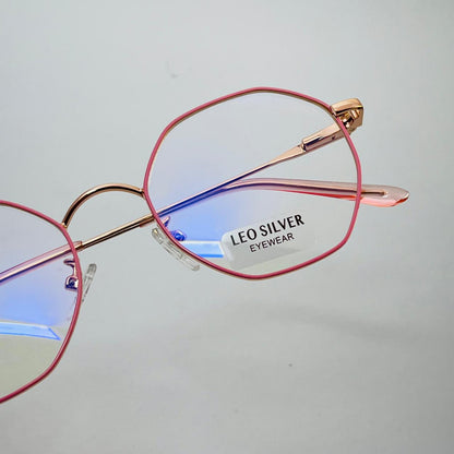 Spexone leo hexagon Rose gold premium eyewear for man and woman