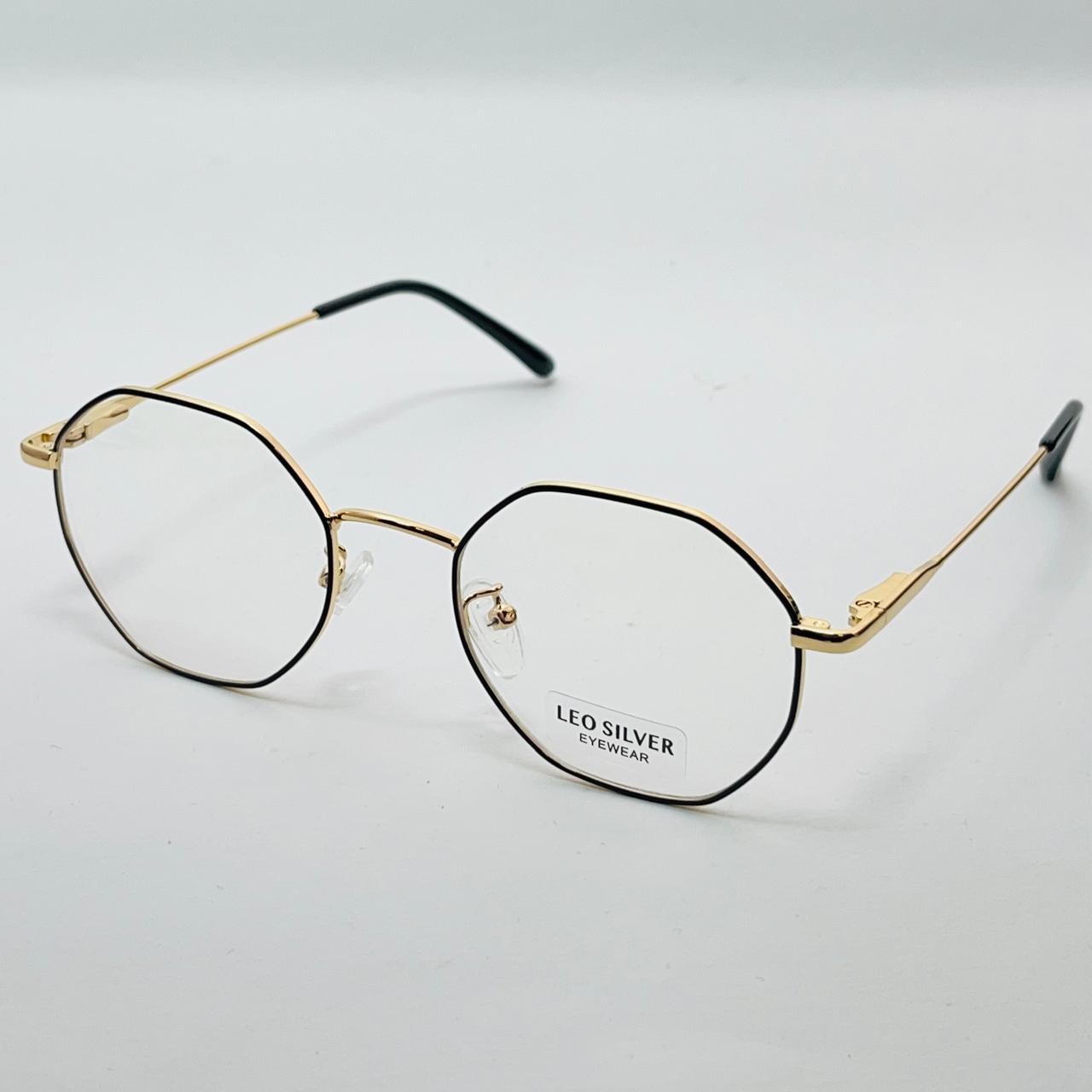 Spexone leo hexagon black & gold premium eyewear for man and woman
