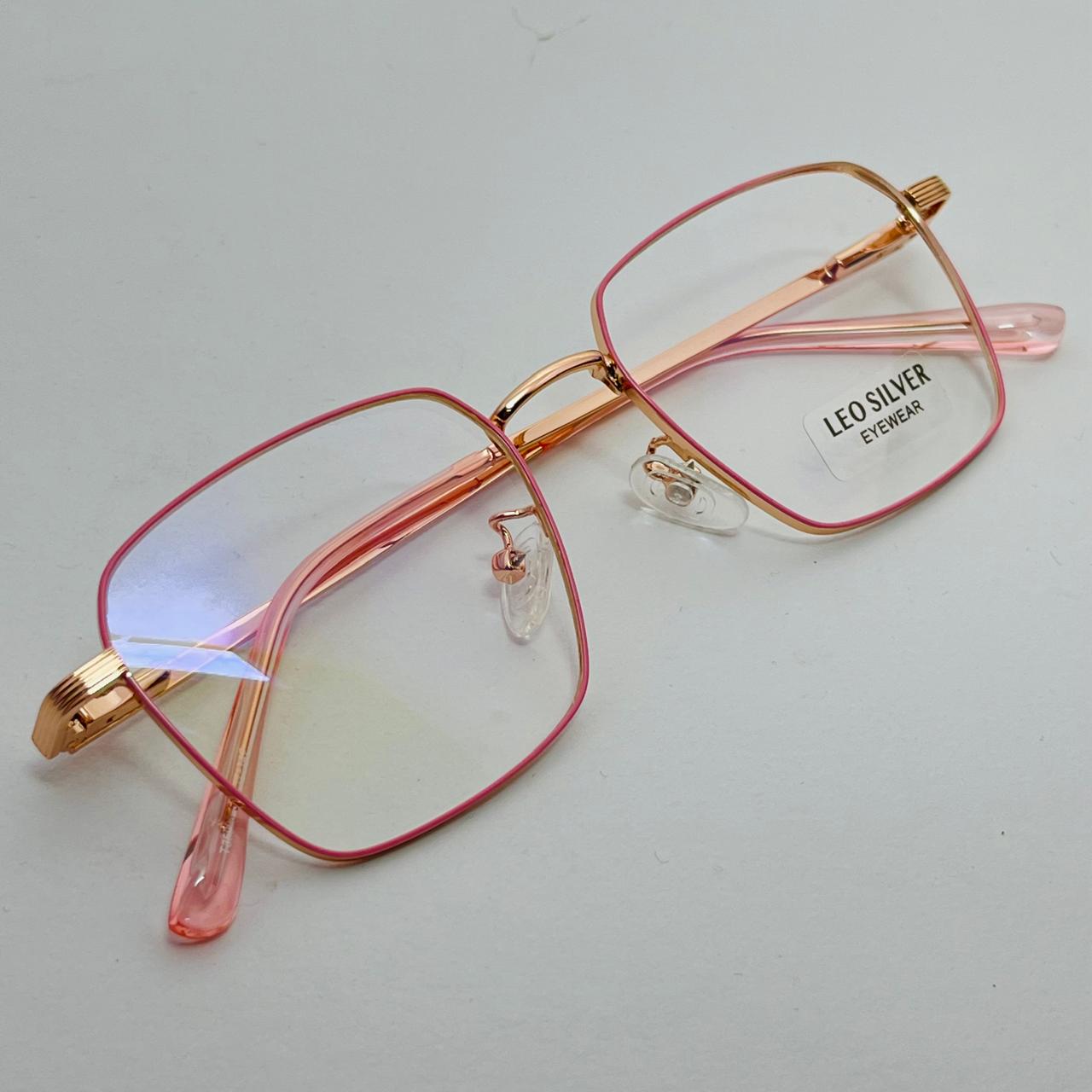 Spexone leo  geomateric pink premium eyewear for man and woman