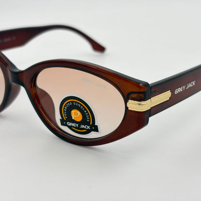 spexone  grey jack Glossy Dark Brown premium  sunglass   for  woman