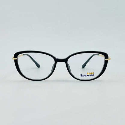 spexone Iconic Glossy Black series:Tr23130 premium  Eyewear  for woman