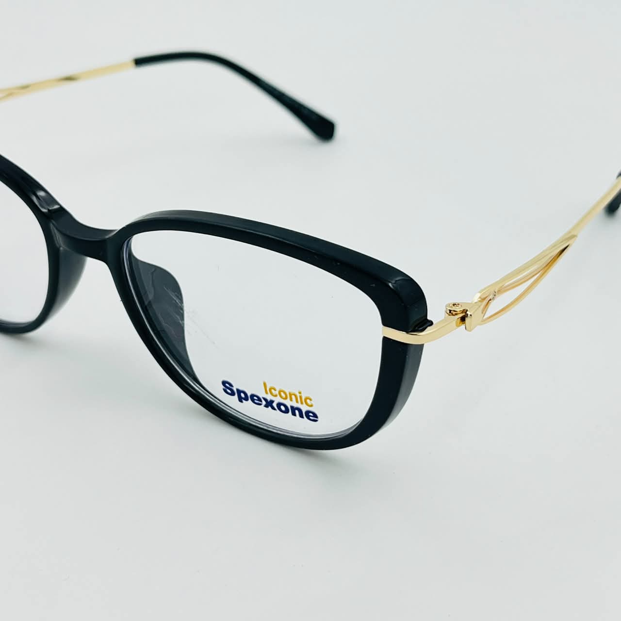 spexone Iconic Glossy Black series:Tr23130 premium  Eyewear  for woman