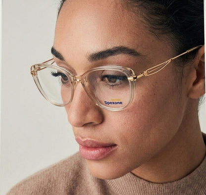 spexone Iconic Light Gold series:Tr23130 premium  Eyewear  for woman