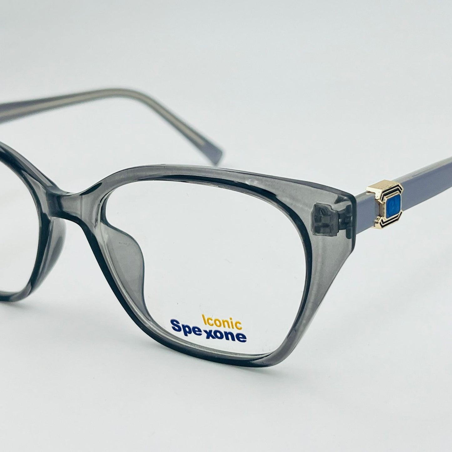 Spexone iconic translucent grey series: premium  Eyewear for woman