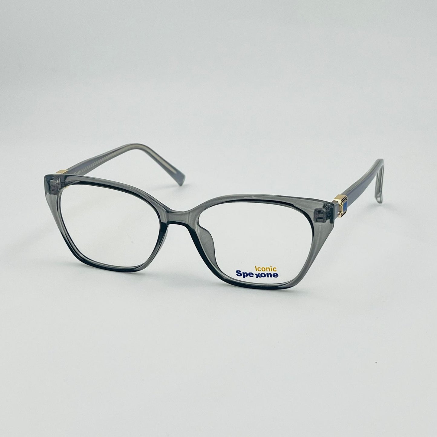 Spexone iconic translucent grey series: premium  Eyewear for woman