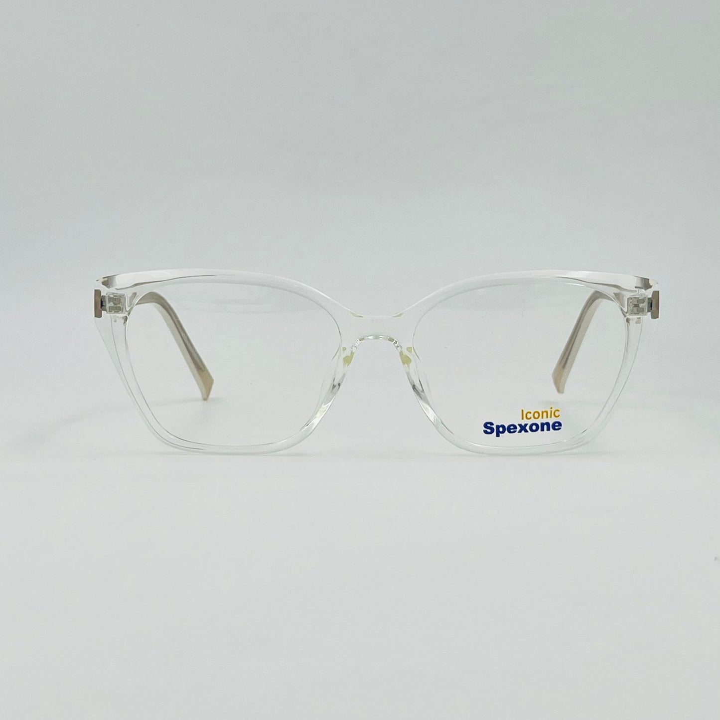 Spexone iconic transparent white series: premium  Eyewear for woman