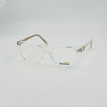 Spexone iconic transparent white series: premium  Eyewear for woman