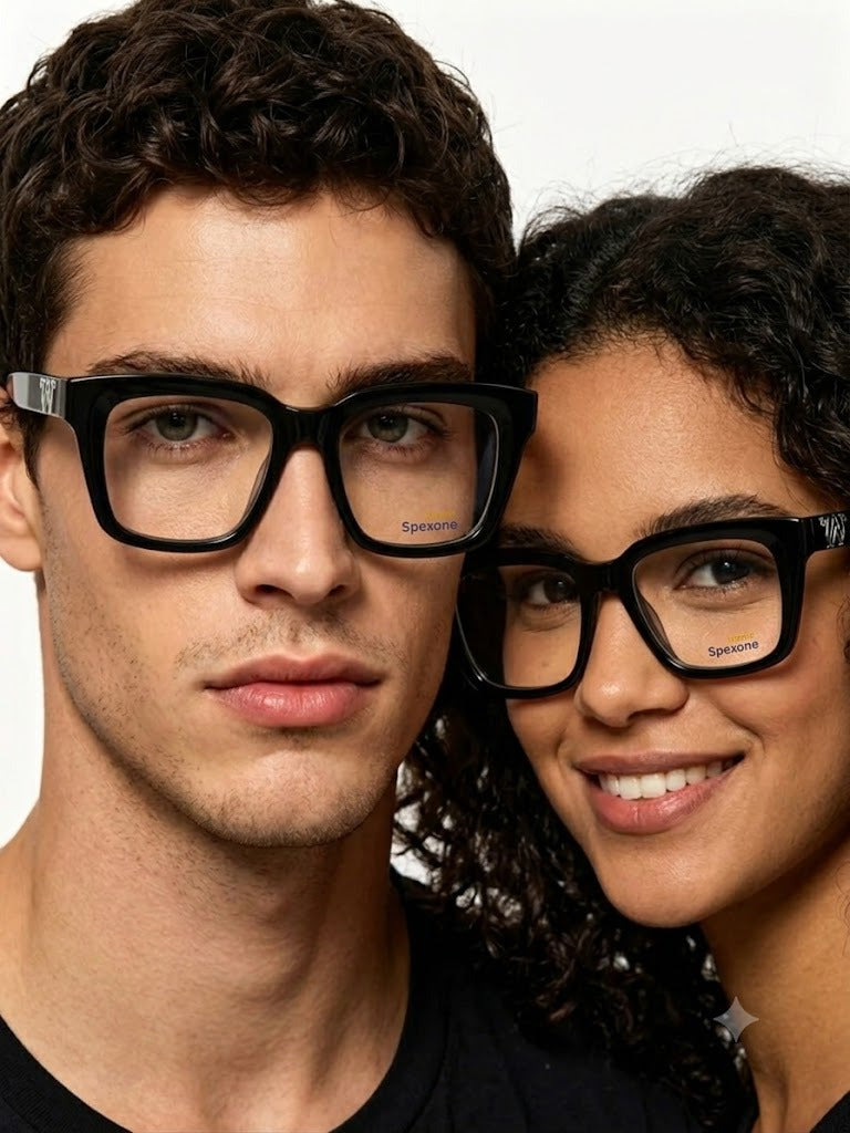Spexone iconic Glossy Black series: premium  Eyewear for man & woman