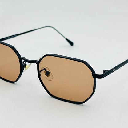 Spexone specsmith tinted Amber octagonal : premium sunglass  for  man & woman