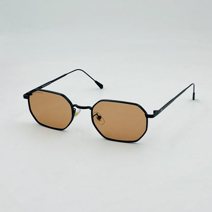 Spexone specsmith tinted Amber octagonal : premium sunglass  for  man & woman