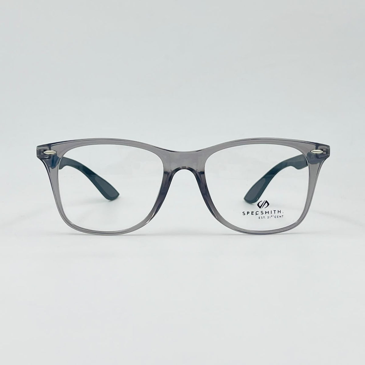 Spexone specsmith Translucent Grey soft square: premium eyewear for man & woman