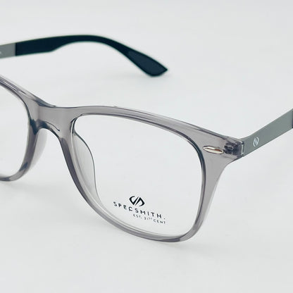 Spexone specsmith Translucent Grey soft square: premium eyewear for man & woman