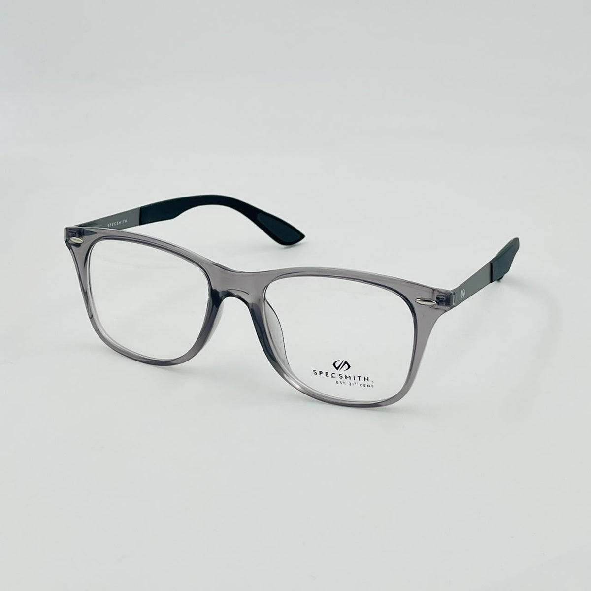 Spexone specsmith Translucent Grey soft square: premium eyewear for man & woman