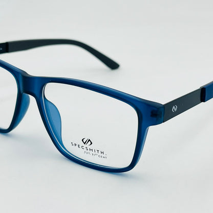 Spexone specsmith Translucent Blue soft square: premium eyewear for man & woman