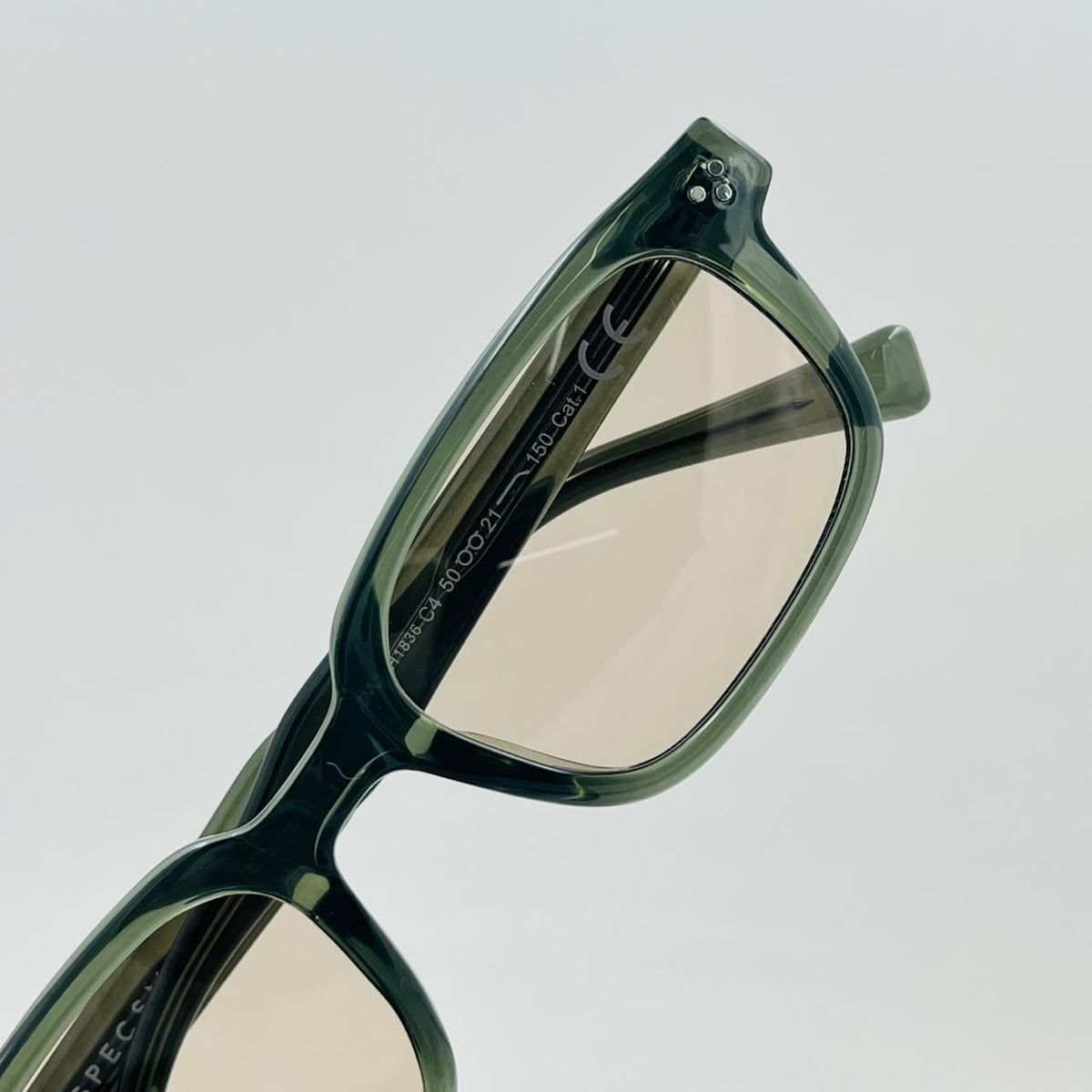 Spexone specsmith Translucent Green recatangular: premium sunglass for man & woman