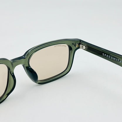 Spexone specsmith Translucent Green recatangular: premium sunglass for man & woman