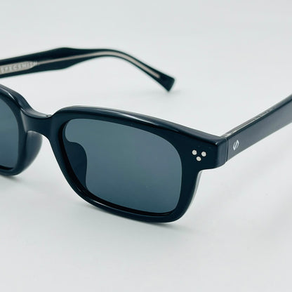 Spexone specsmith glossy black recatngular: premium sunglass for man & woman
